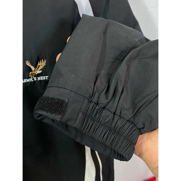 Footjoy Medium Waterproof Long Sleeve Rain Pullover Hawk's Nest Logo Black - Picture 5 of 11